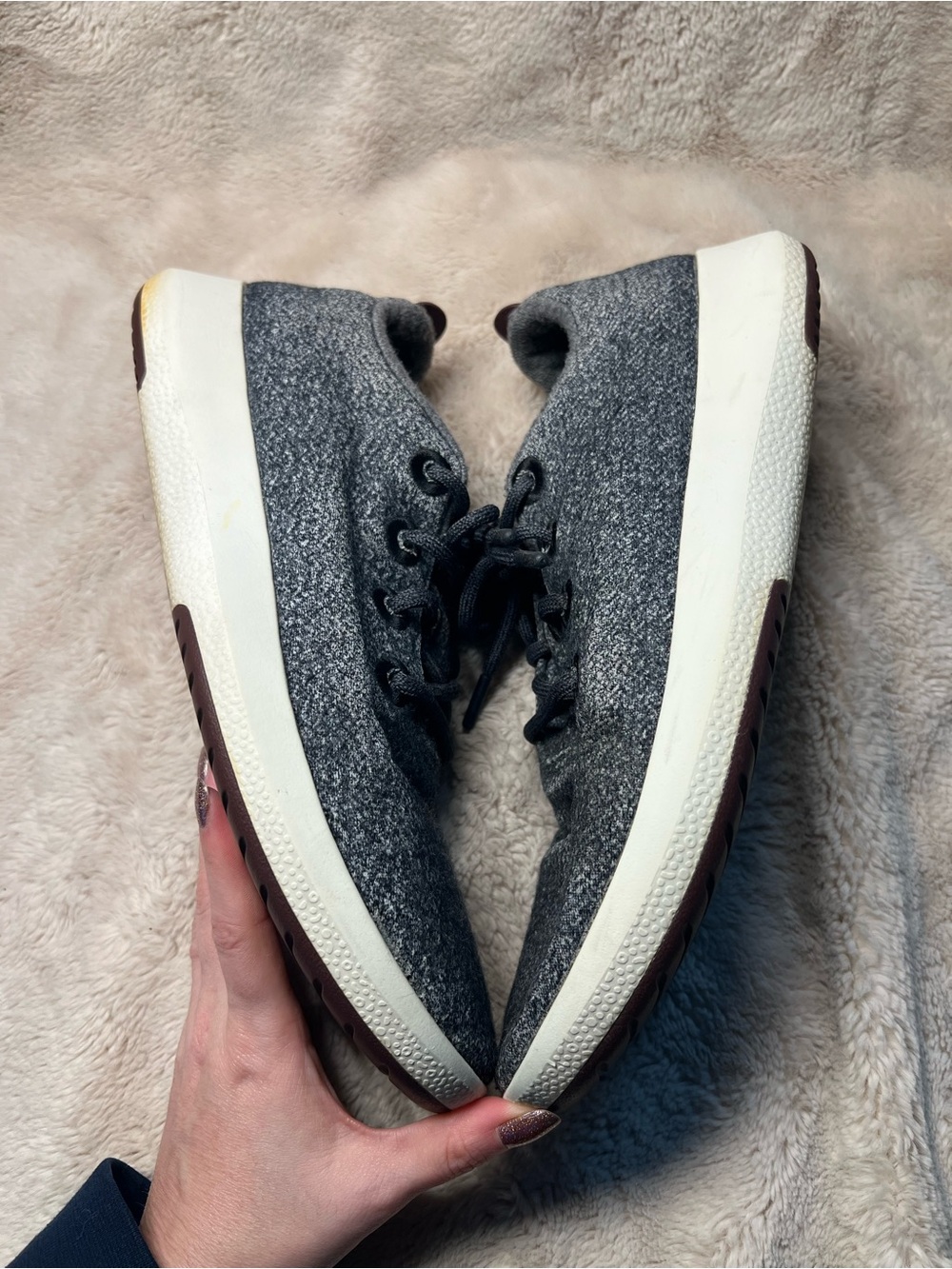 Allbirds Men's Wool Runners in grey size 13 - Picture 4 of 6